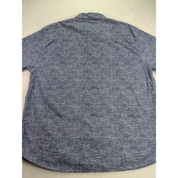 Company Eighty One RN 64866 Size 3XL Blue Short Sleeve Button Up w/Pearl Button - Picture 12 of 13